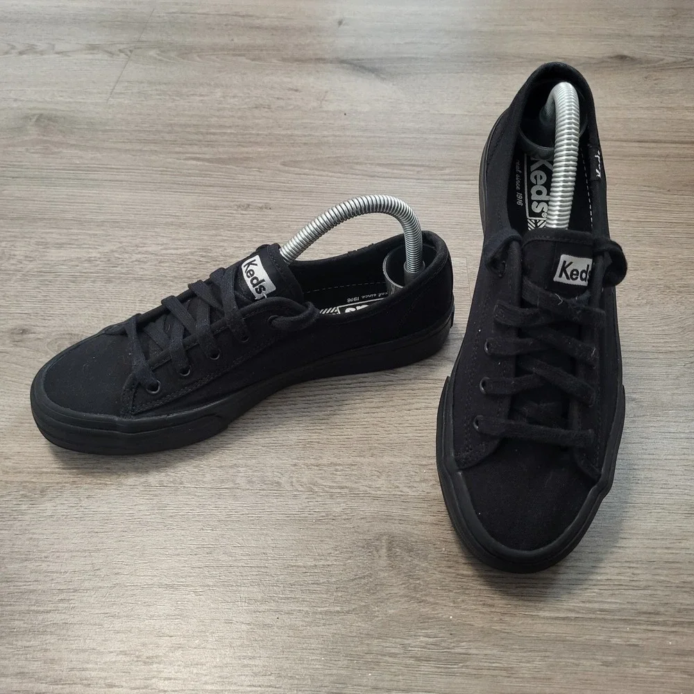 Keds Champion Kickstart‎ Black Canvas Sneakers Womens size 6 Low Top Lace Up
